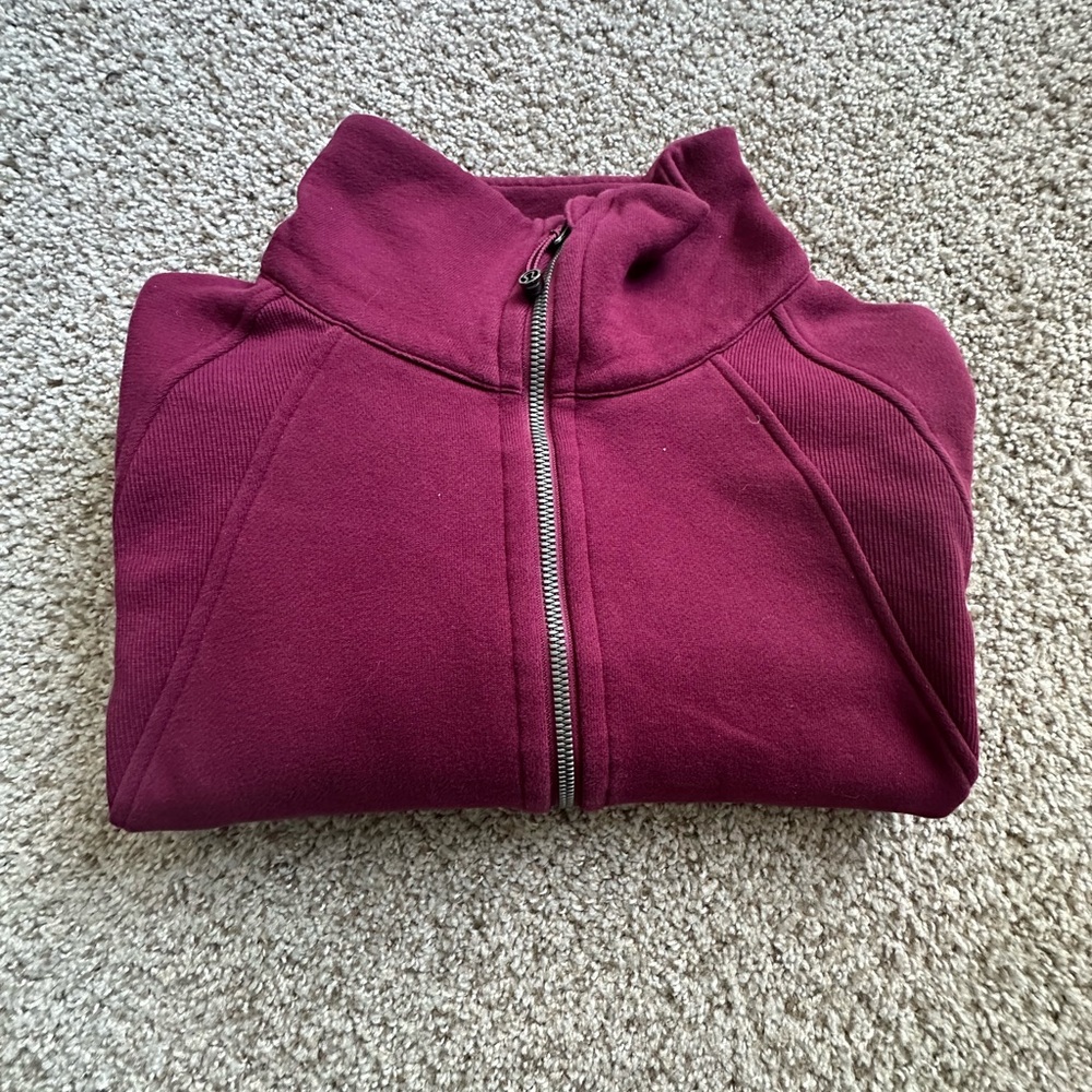 Scuba Oversized Funnel Neck Half Zip *waist length*